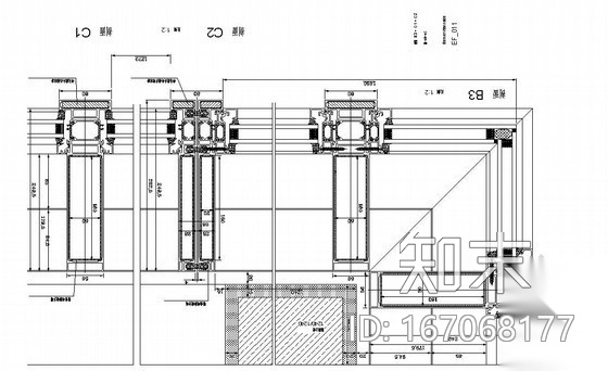 德国某幕墙工程设计图cad施工图下载【ID:167068177】