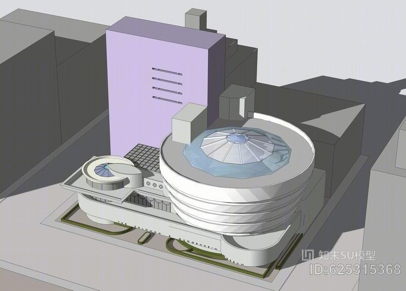 赖特古根海姆博物馆SU模型下载【ID:625315368】