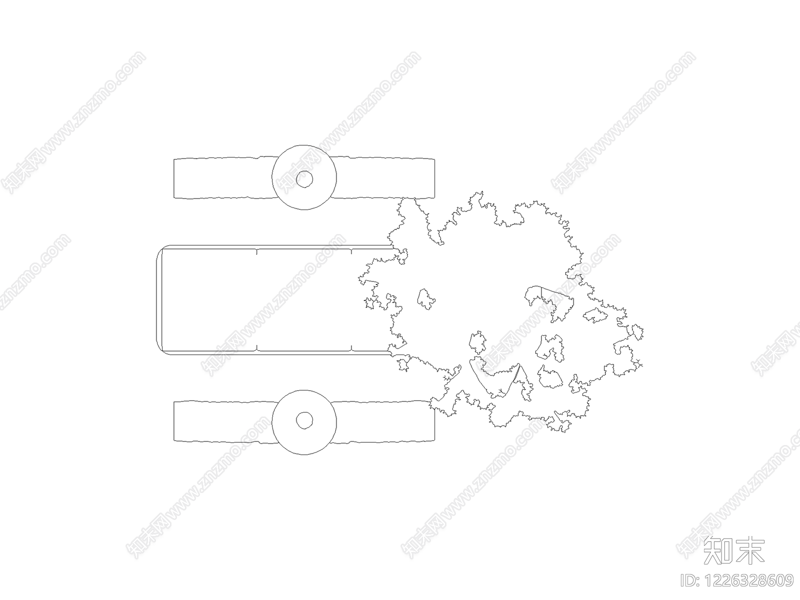 现代桌子CAD图纸