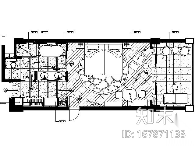 [广东]五星酒店双床标房装修图施工图下载【ID:167871133】