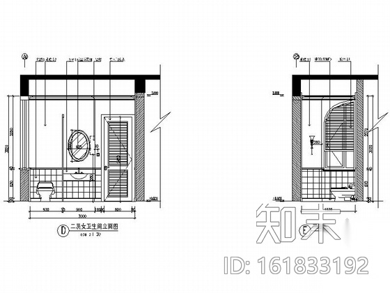 [海南]生态高档社区尊贵商务会所装修设计施工图cad施工图下载【ID:161833192】