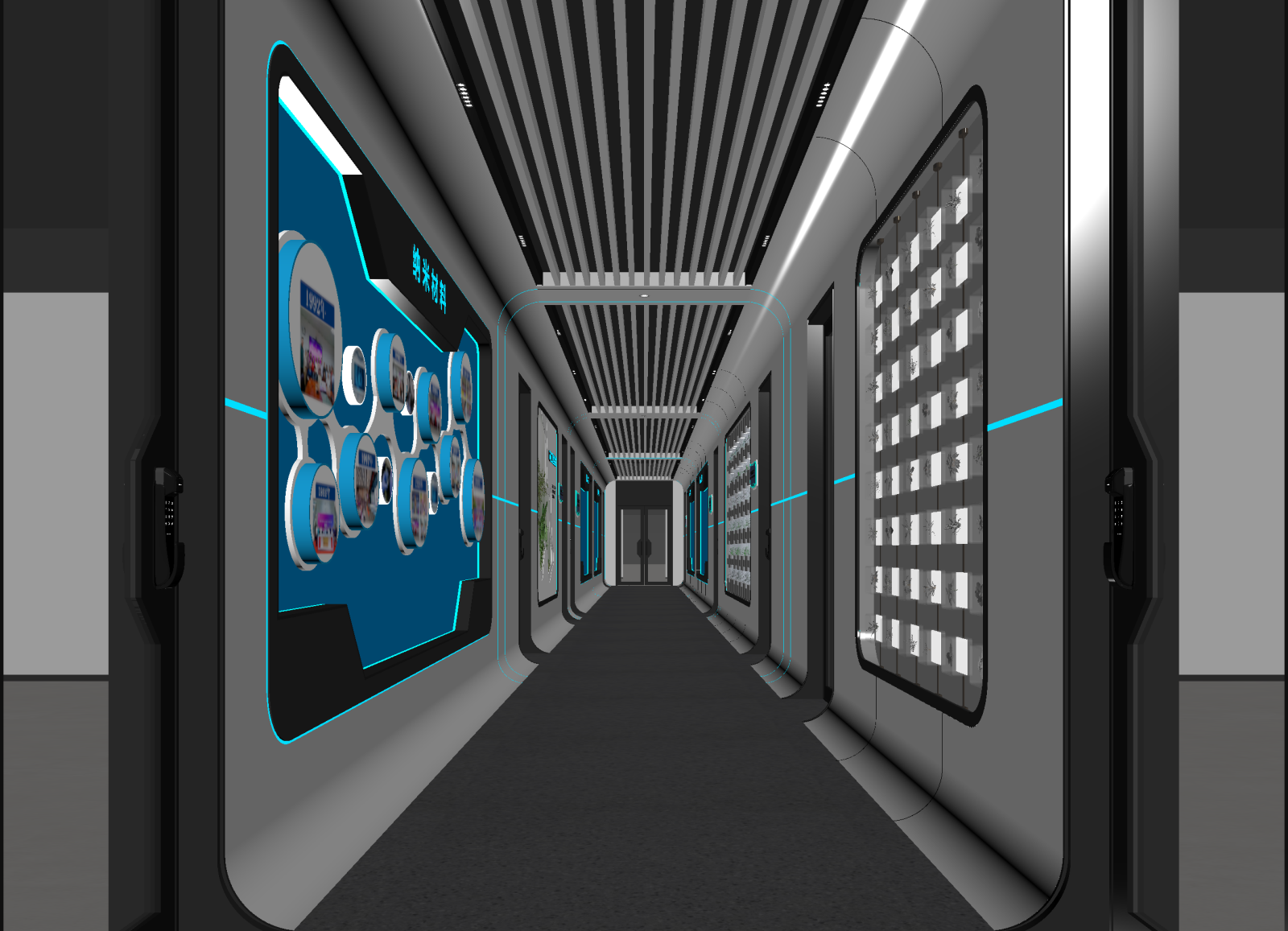 现代科技展厅3D模型下载【ID:1214654423】