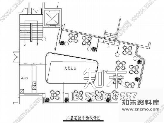 某茶馆装修设计图cad施工图下载【ID:532017557】