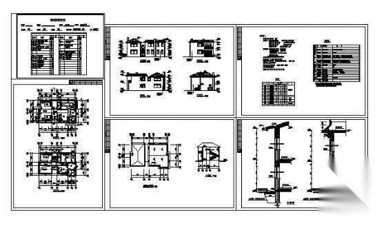 某北美风情二层别墅建筑方案图cad施工图下载【ID:149920125】