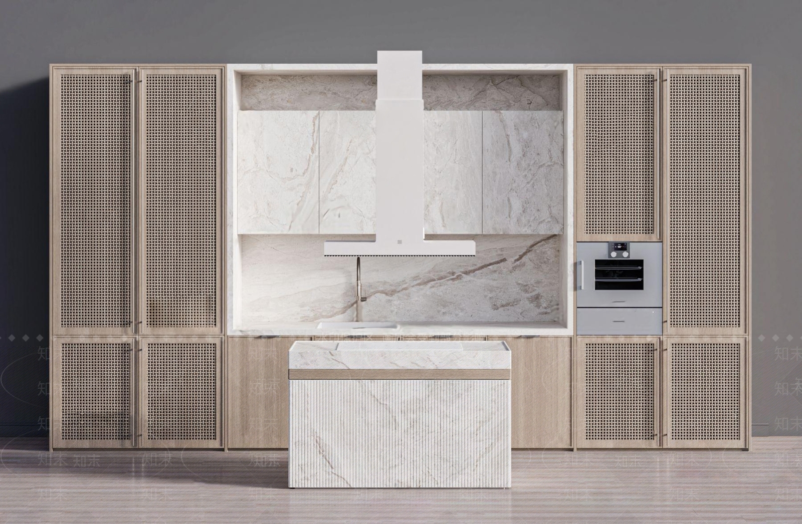 北欧实木橱柜3D模型下载【ID:1111082072】