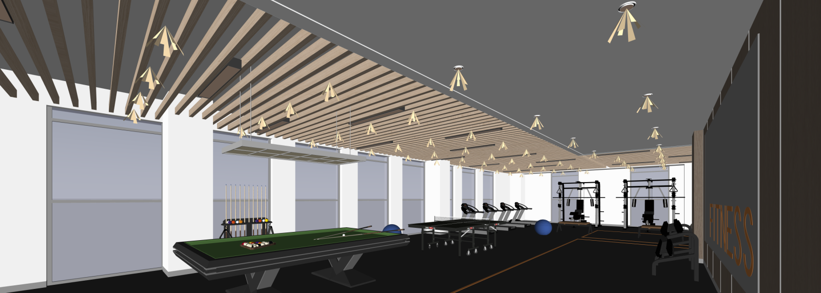 现代其他休闲娱乐空间SU模型下载【ID:1216065612】