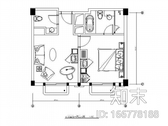 行政套房设计图cad施工图下载【ID:166778188】