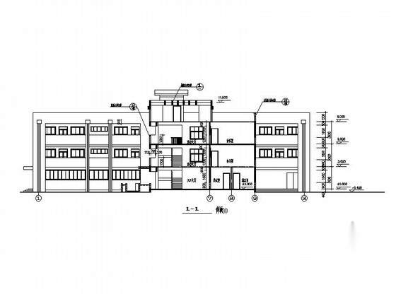 六班三层现代风格幼儿园建筑施工图cad施工图下载【ID:165608197】