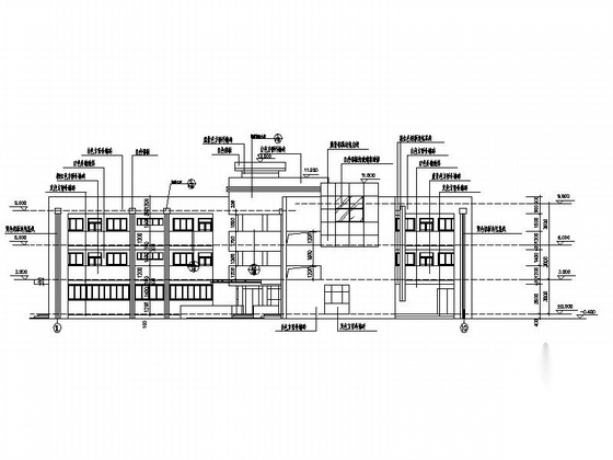 六班三层现代风格幼儿园建筑施工图cad施工图下载【ID:165608197】