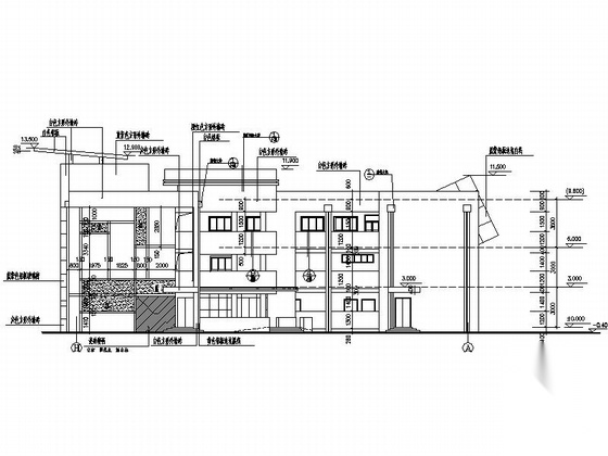 六班三层现代风格幼儿园建筑施工图cad施工图下载【ID:165608197】