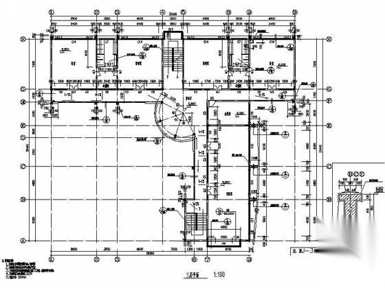 六班三层现代风格幼儿园建筑施工图cad施工图下载【ID:165608197】