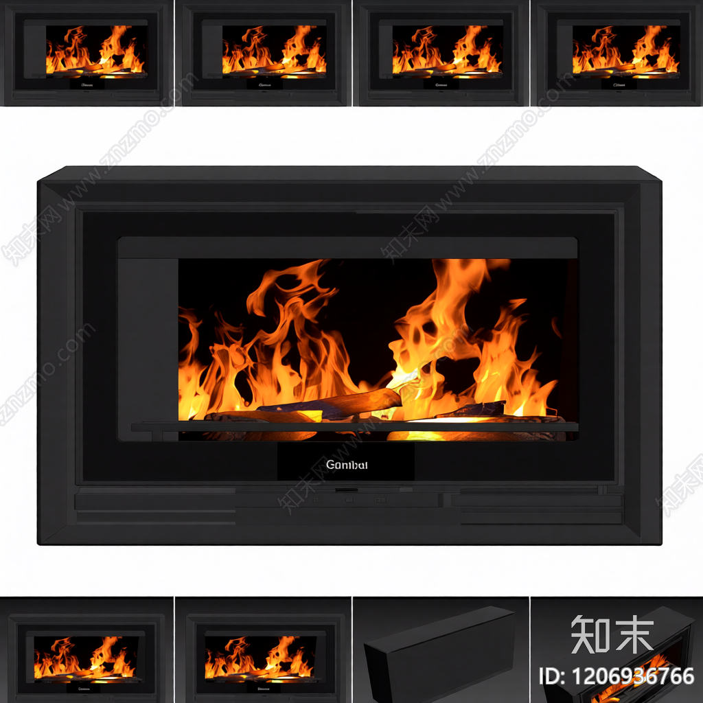电壁炉带火焰特效3D模型下载【ID:1206936766】