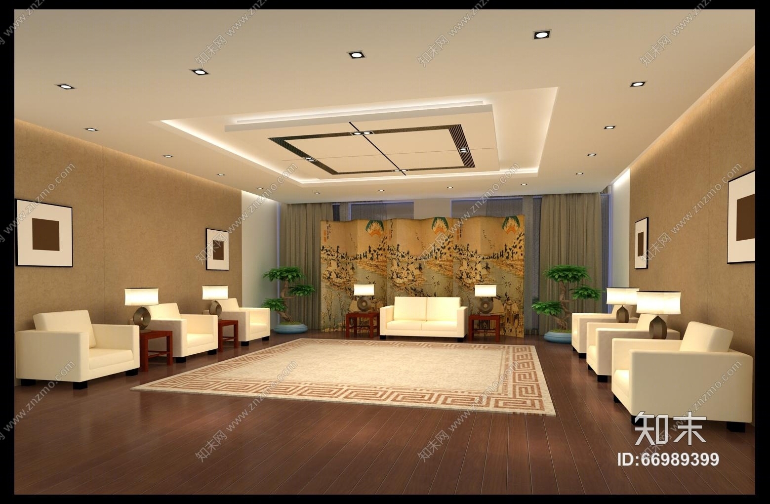 金螳螂--农业银行扬州市分行办公室设计CAD施工图+效果图(CAD施工图纸)cad施工图下载【ID:66989399】