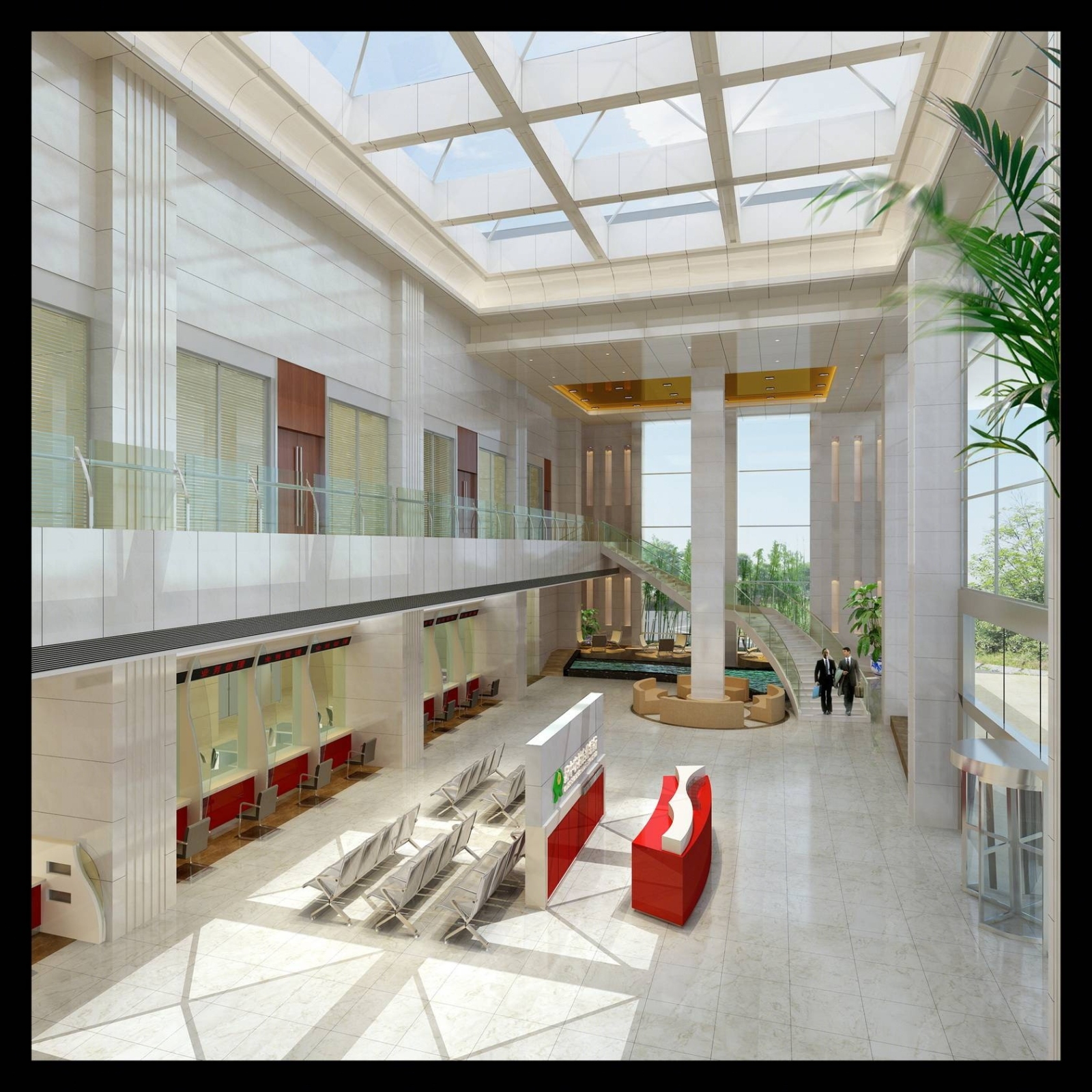 金螳螂--农业银行扬州市分行办公室设计CAD施工图+效果图(CAD施工图纸)施工图下载【ID:66989399】