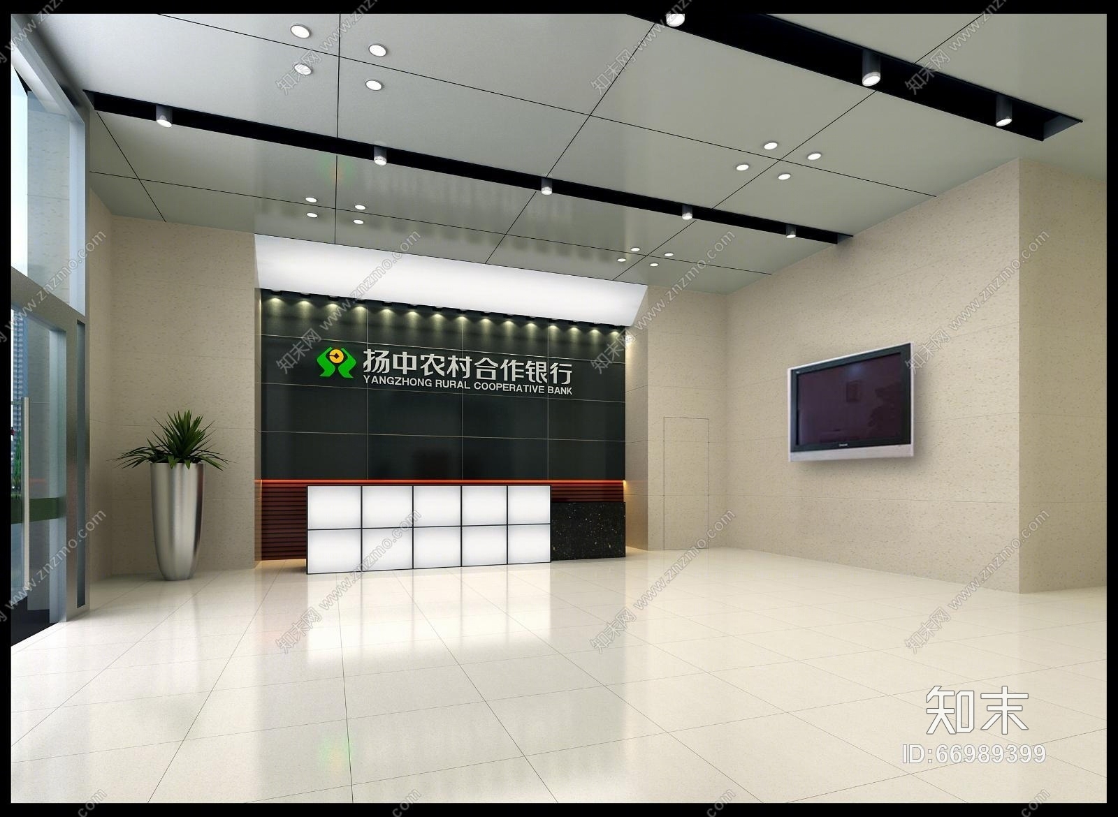 金螳螂--农业银行扬州市分行办公室设计CAD施工图+效果图(CAD施工图纸)cad施工图下载【ID:66989399】