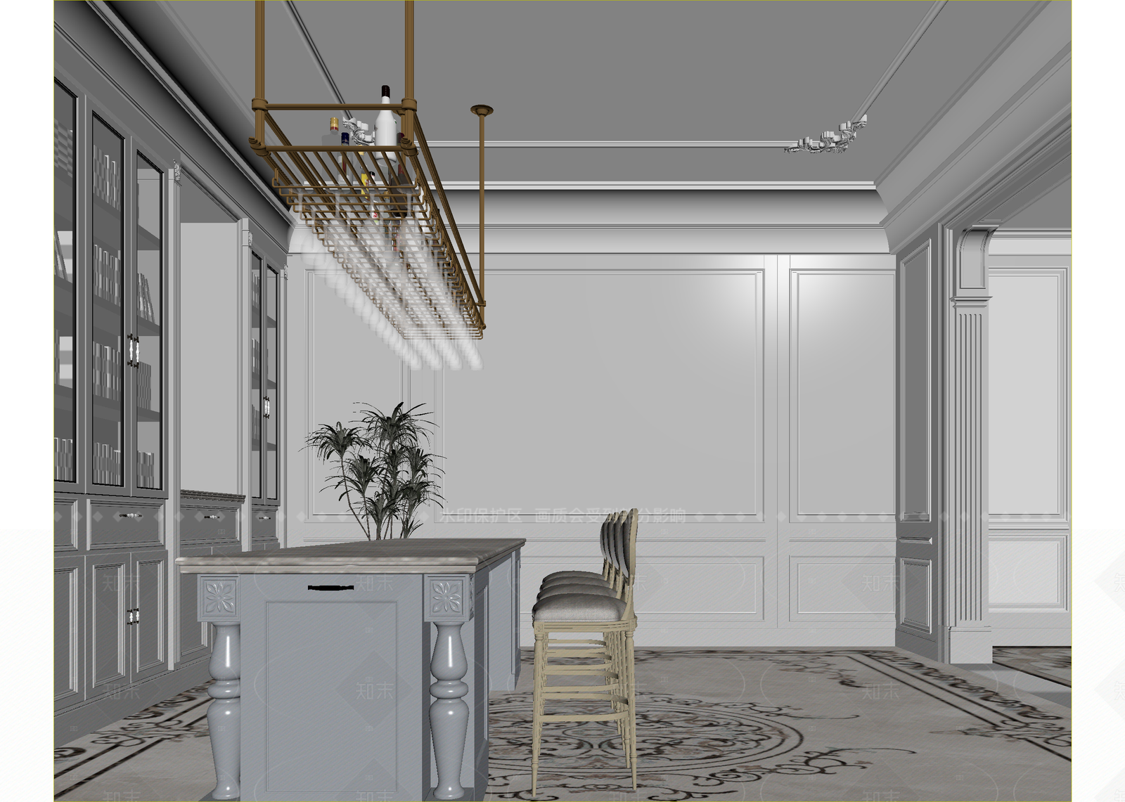 法式酒窖3D模型下载【ID:1214990090】