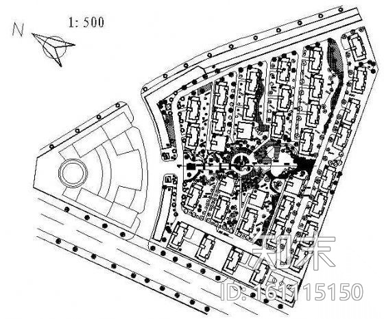 某小区植物配置设计图cad施工图下载【ID:161115150】