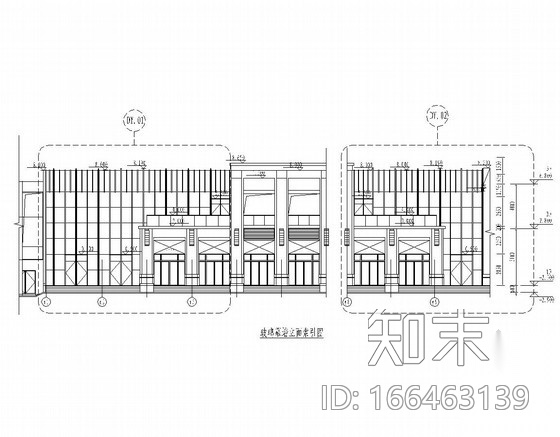 [武汉]国际商场幕墙结构施工图（两栋）cad施工图下载【ID:166463139】