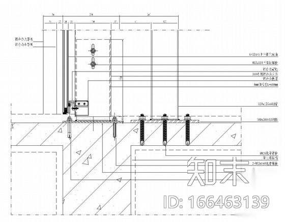[武汉]国际商场幕墙结构施工图（两栋）cad施工图下载【ID:166463139】