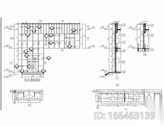 [武汉]国际商场幕墙结构施工图（两栋）cad施工图下载【ID:166463139】