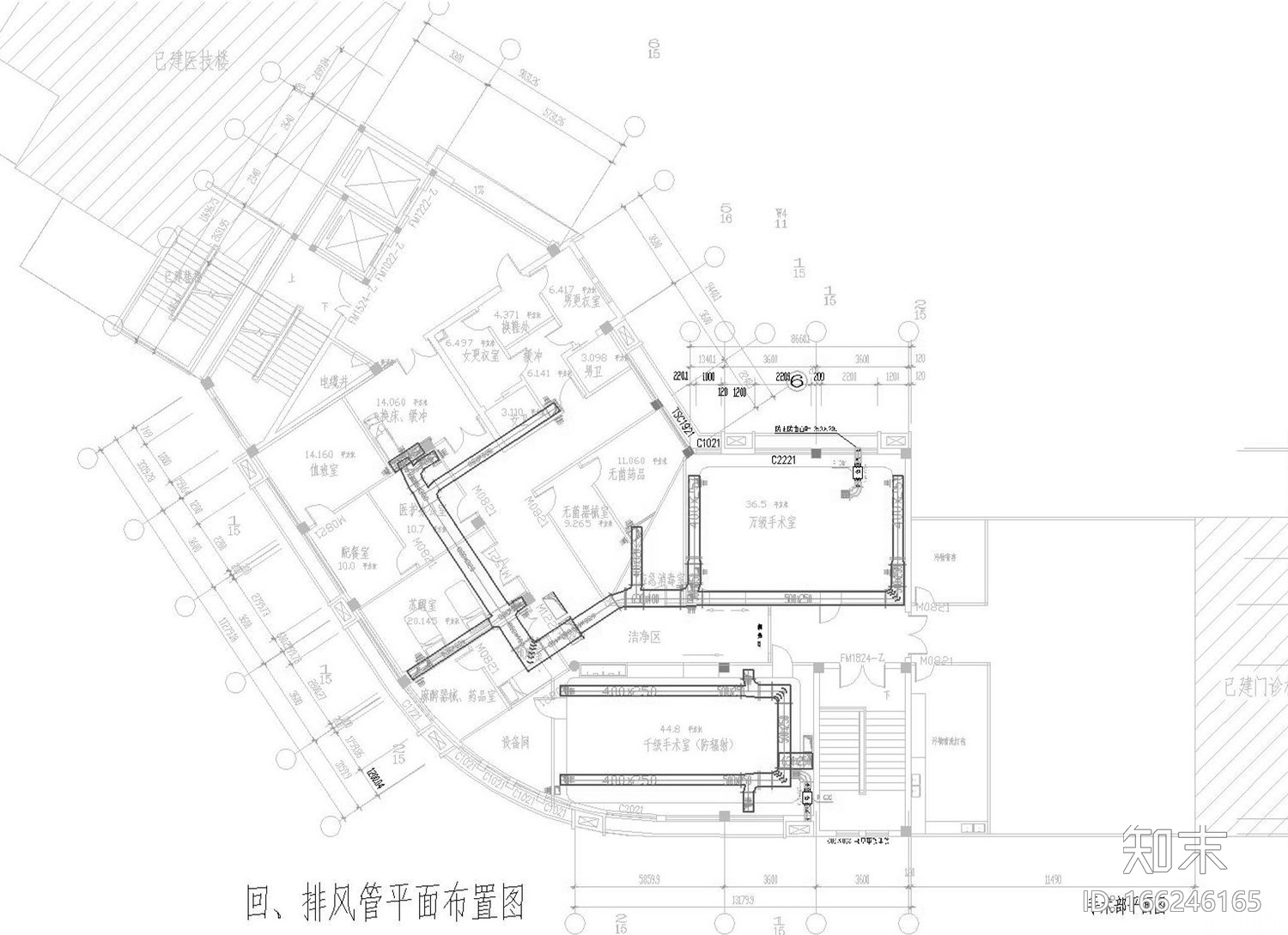 [浙江]医院洁净手术室机电全系统设计施工图（水暖电及装...cad施工图下载【ID:166246165】