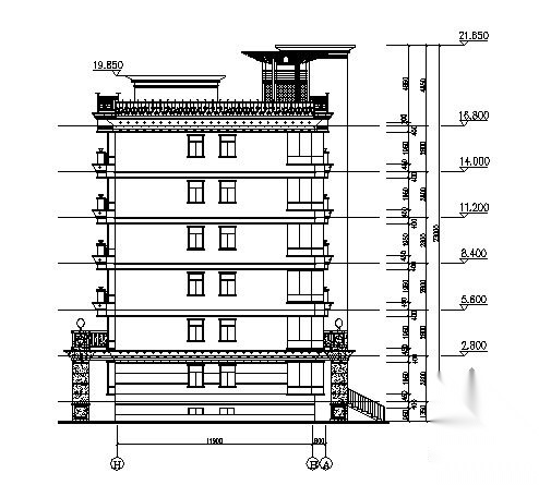 [长沙]某住宅楼外墙装饰二次深化设计施工图cad施工图下载【ID:166701158】