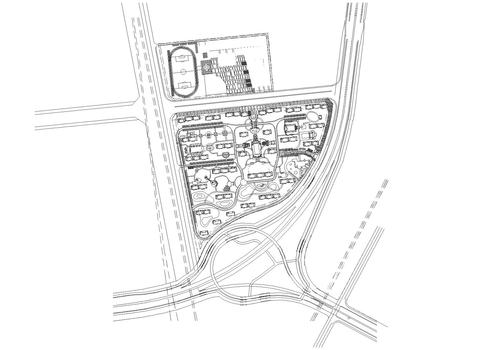 [安徽]大型综合性居住区规划项目设计方案文本（JPG+CAD...cad施工图下载【ID:165149140】