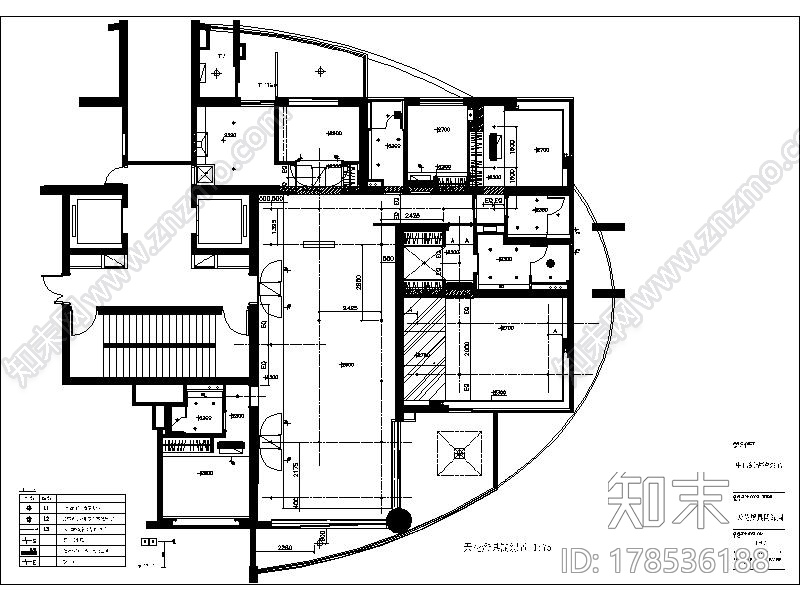 [四川]现代简约不规则户型3居室室内设计全套CAD施工图施工图下载【ID:178536188】