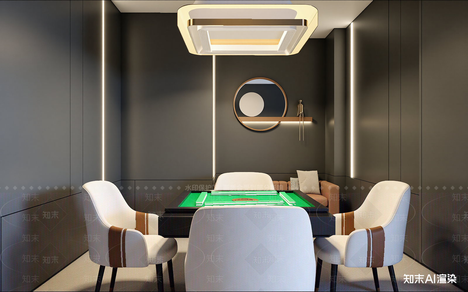现代棋牌室3D模型下载【ID:1213925545】
