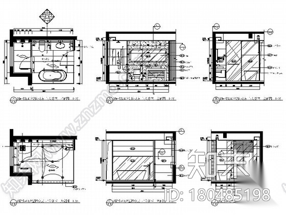 [绍兴]精品现代四居室样板房概念室内设计图（含示意图）施工图下载【ID:180485198】