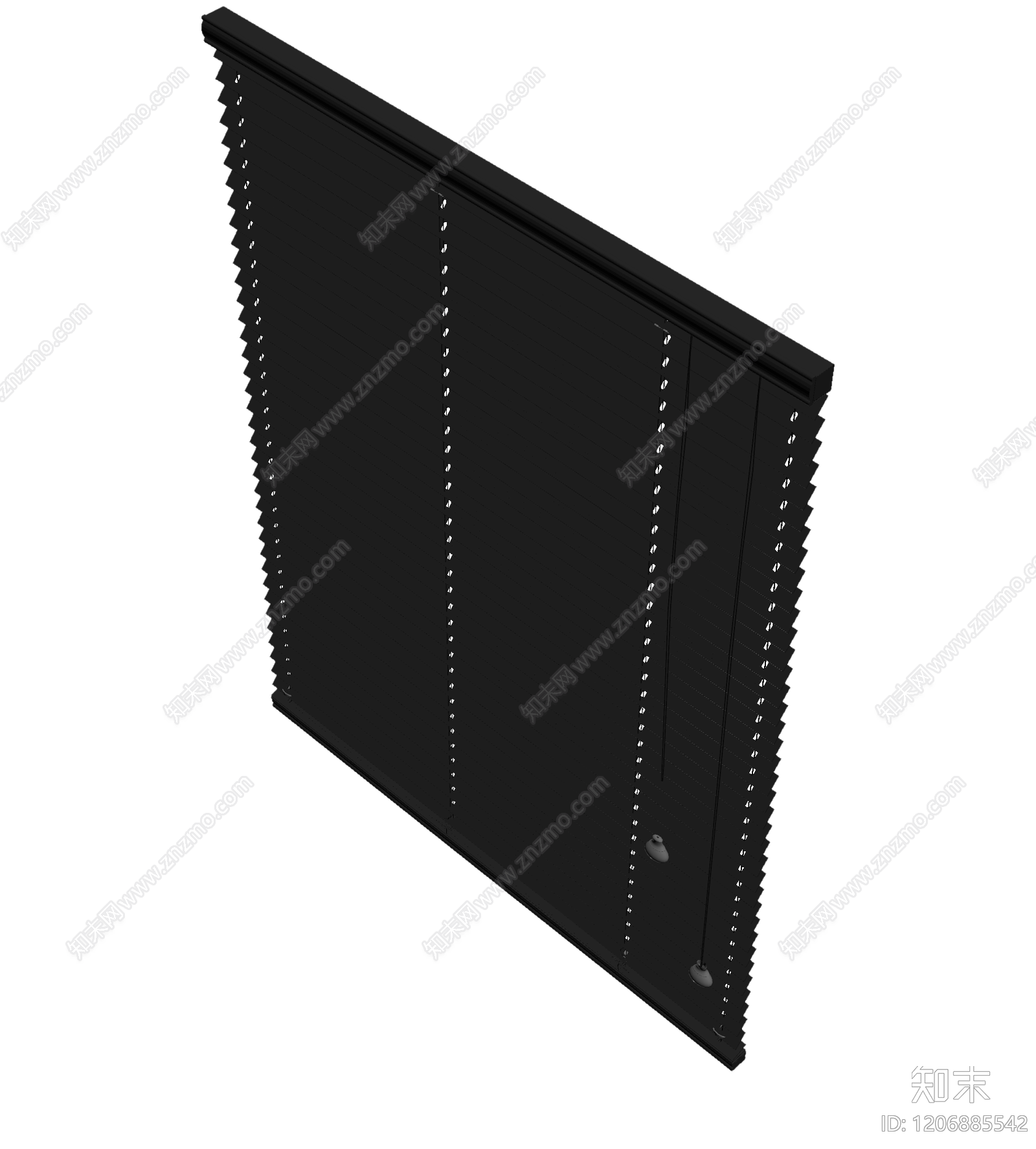 黑色百叶窗组件3D模型下载【ID:1206885542】
