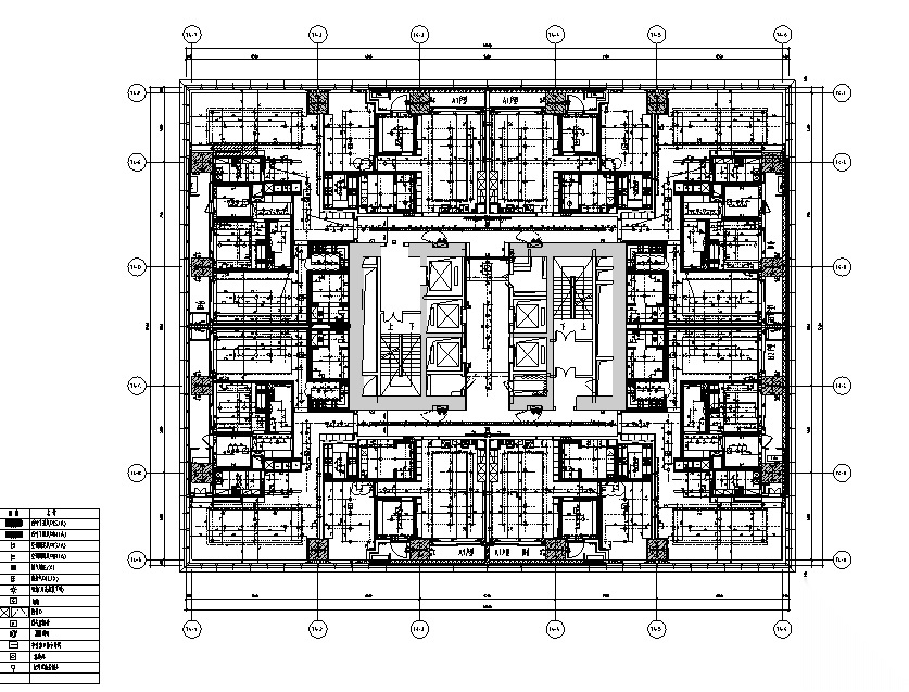 华润公寓样板间A户型设计施工图（附效果图+物料表）cad施工图下载【ID:160490140】