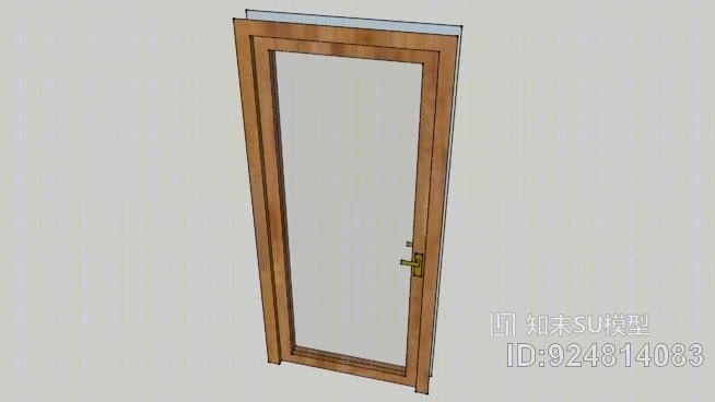 玻璃门SU模型下载【ID:924814083】