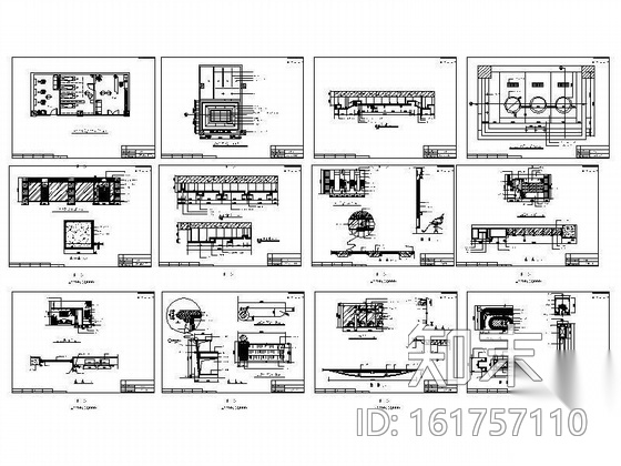 酒店美容美发厅装修图cad施工图下载【ID:161757110】