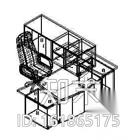 办公桌CAD模型施工图下载【ID:161865175】