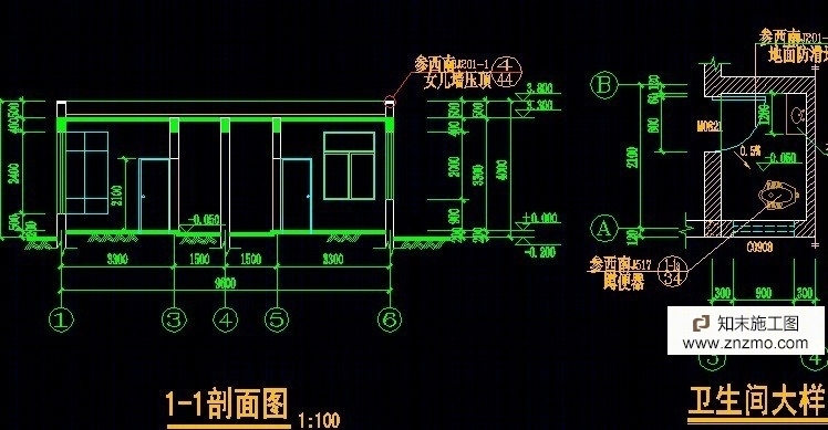 卫室建筑施工图cad施工图下载【ID:36947763】