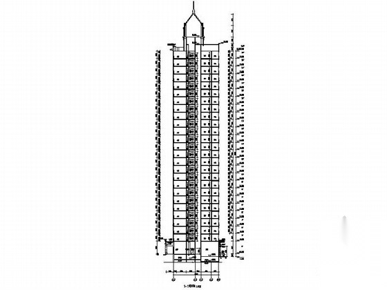 某二十六层欧式底商住宅楼建筑施工图cad施工图下载【ID:167211134】