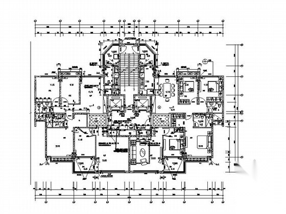 某二十六层欧式底商住宅楼建筑施工图cad施工图下载【ID:167211134】