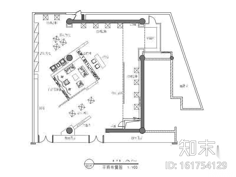 某艺术品专卖店装修图cad施工图下载【ID:161754129】