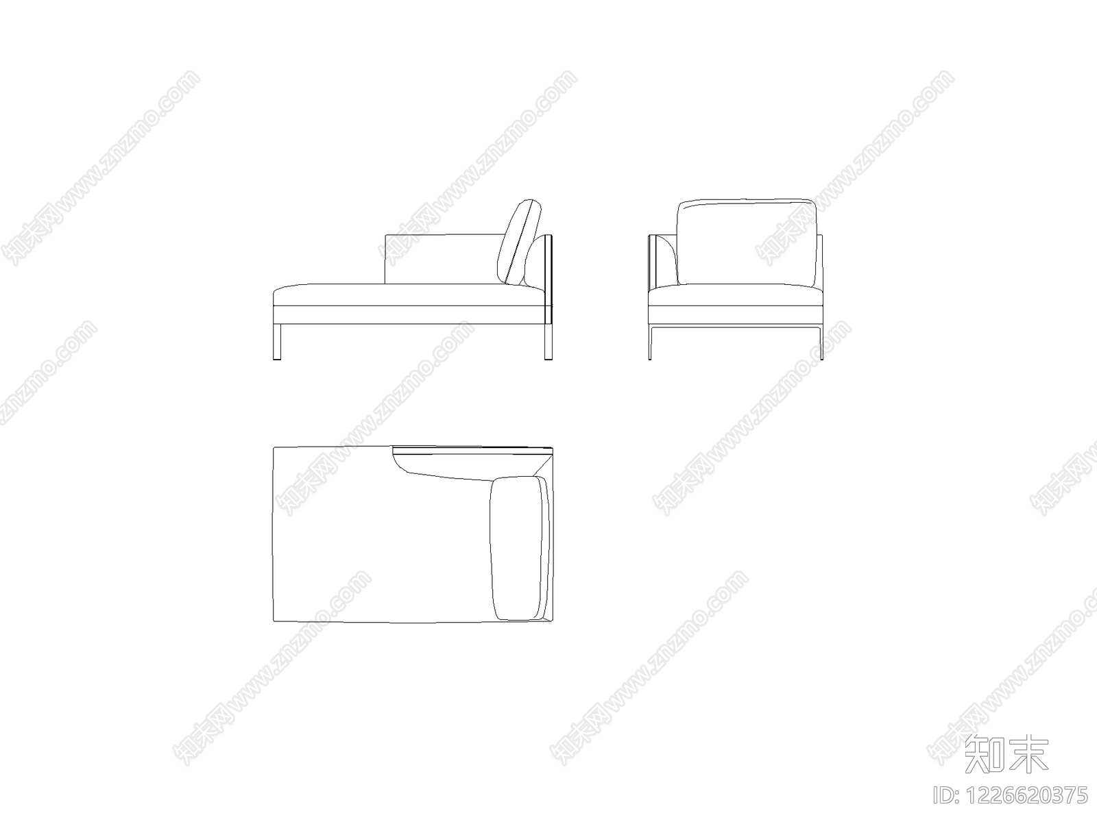 现代,意式沙发CAD图纸