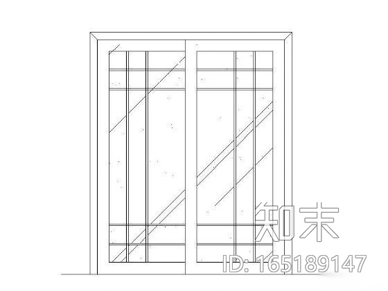 推拉门图块cad施工图下载【ID:165189147】