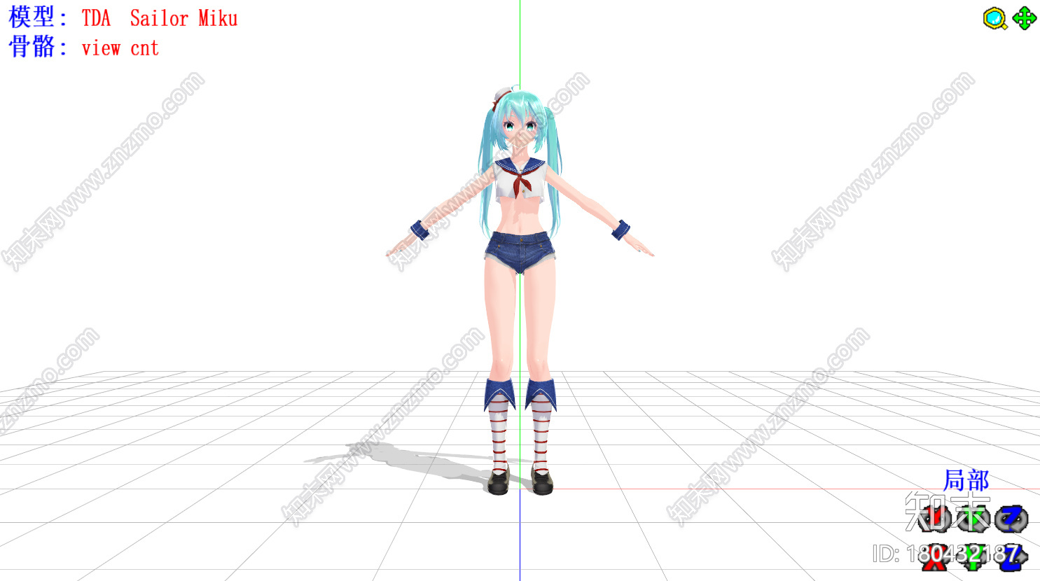 初音未来水手比基尼TDAmmd模型下载【ID:180432187】