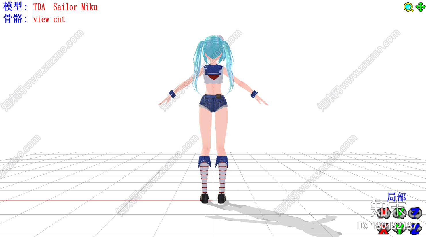 初音未来水手比基尼TDAmmd模型下载【ID:180432187】