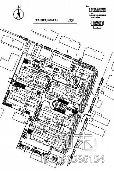 某住宅小区室外排水及消防给水平面图cad施工图下载【ID:166586154】