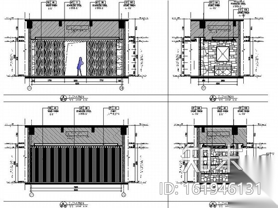 [上海]高档五星级酒店日本餐厅装修图（含效果）cad施工图下载【ID:161946131】