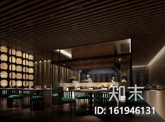 [上海]高档五星级酒店日本餐厅装修图（含效果）cad施工图下载【ID:161946131】