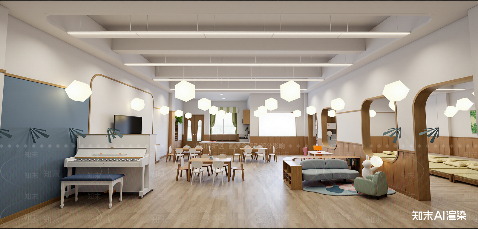 现代教室SU模型下载【ID:1215933169】