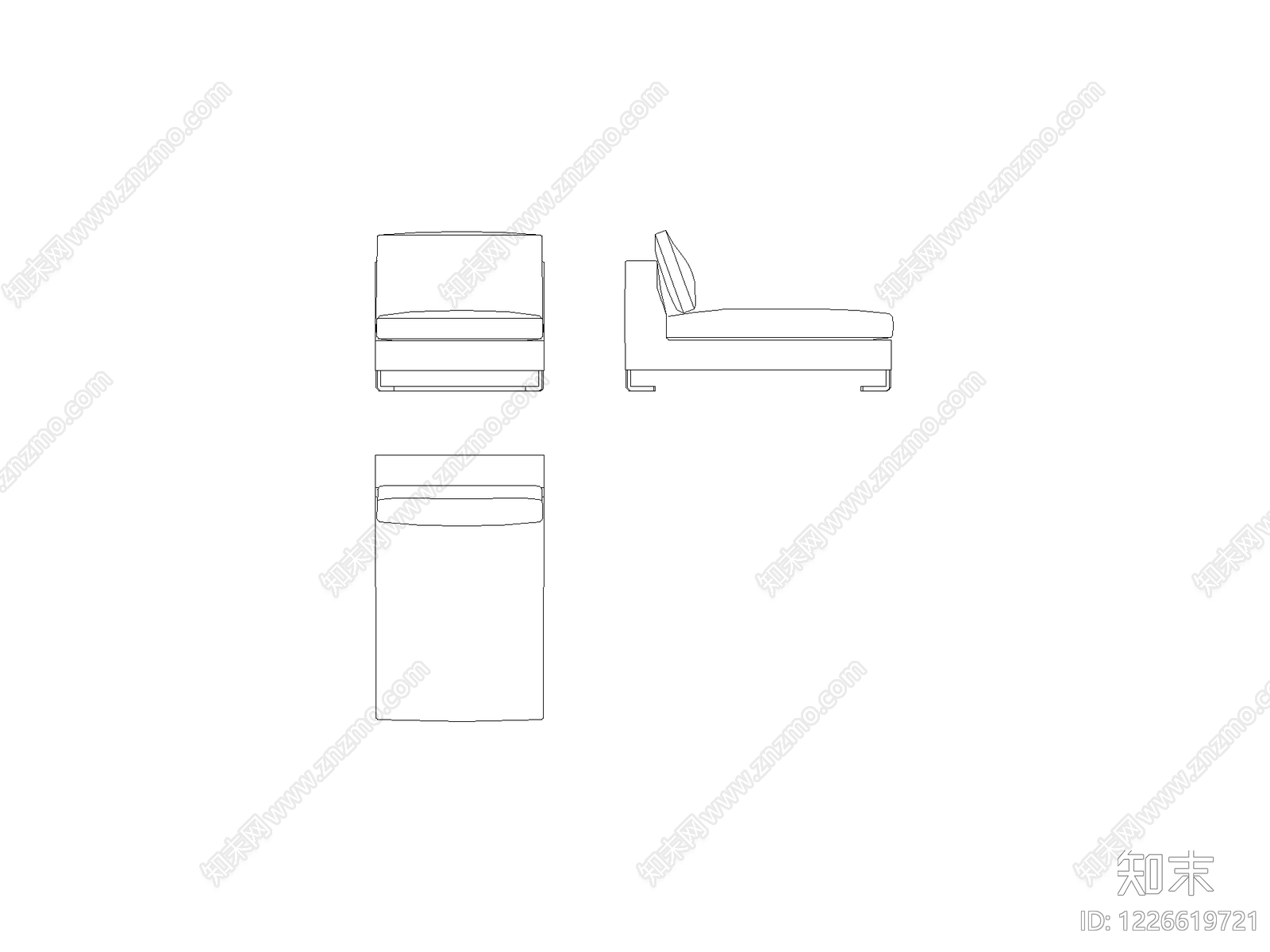 现代,意式沙发CAD图纸