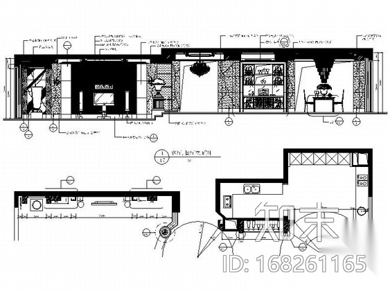 [广州]某豪宅洋房四室两厅样板间室内装修图（含实景）cad施工图下载【ID:168261165】