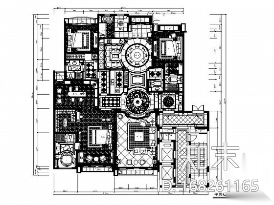 [广州]某豪宅洋房四室两厅样板间室内装修图（含实景）cad施工图下载【ID:168261165】